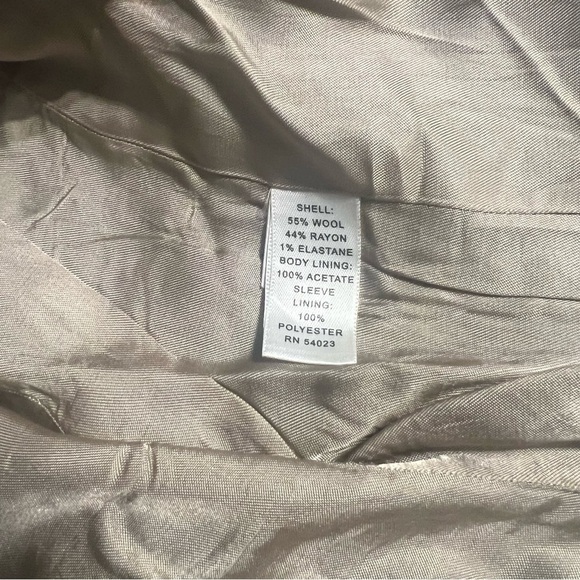 Banana Republic Women's Wool Blend Cropped Blazer in Brown Tweed Sz 4 Outlander - Picture 11 of 16